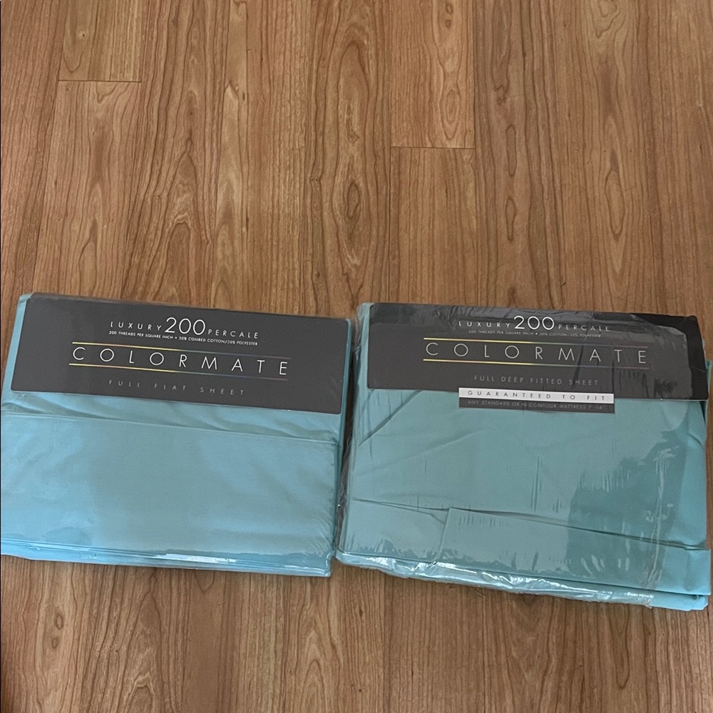 Aqua Blue Sheet Set Full Size 200 Thread Count New in Package
